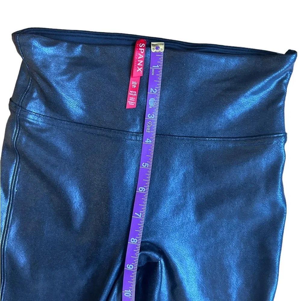 SPANX Women’s Faux Black Leather Leggings NWOT Size Extra Small - Picture 10 of 13